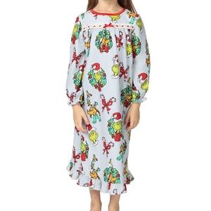 The Grinch Character Girls Christmas Nightgown Sleep Dress NWT